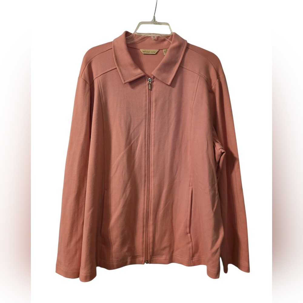 Bechamel Woman Pink Utility Jacket with Classic Collar and Relaxed Fit